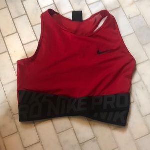 nike cropped running tank